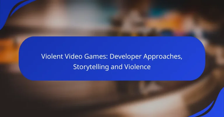 Violent Video Games: Developer Approaches, Storytelling and Violence