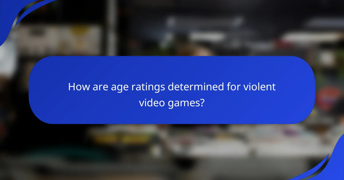 How are age ratings determined for violent video games?