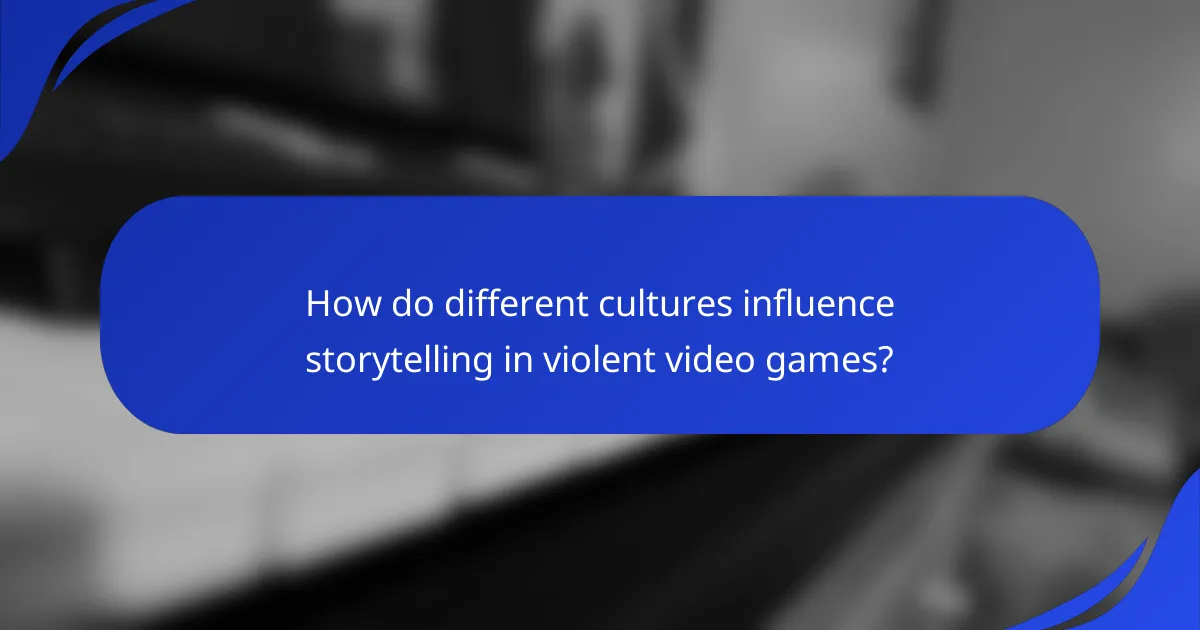 How do different cultures influence storytelling in violent video games?