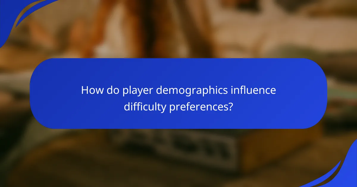 How do player demographics influence difficulty preferences?