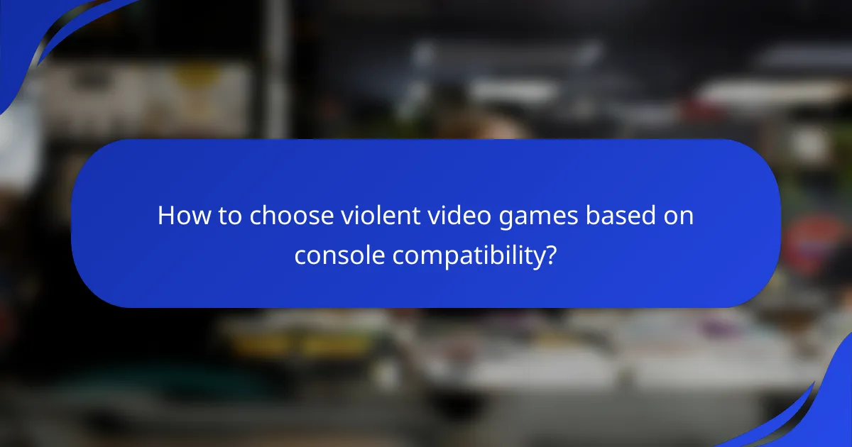 How to choose violent video games based on console compatibility?